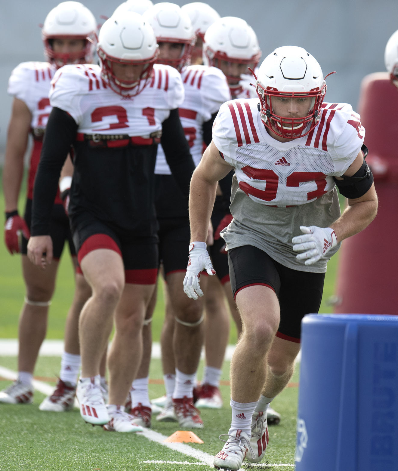 NU football practice, 8.4
